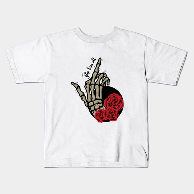 Flip Him Off Kids T-Shirt by Meoipp